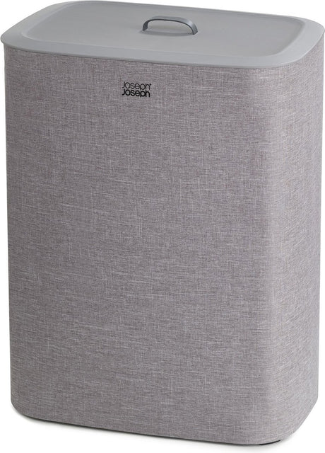 Joseph joseph panier à linge tota - 2 compartiments - tri du linge - 90 litres - gris