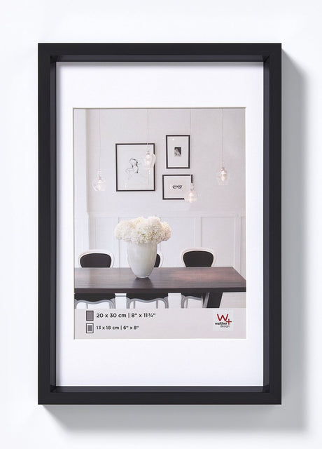 Style Walther en acier - cadre en plastique - format photo 30x45 cm - noir
