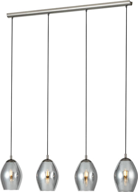 Eglo estanys hanglamp - e27 - 113 cm - rookglas - grijs zwart