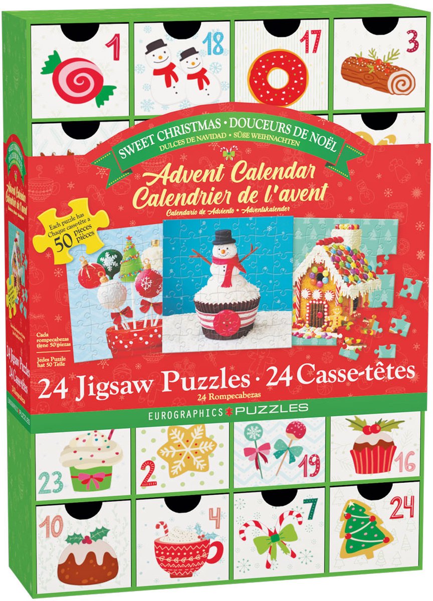 Eurographics - Bonbons de Noël - 12×50 pièces 12,5×12,5cm (l×h) - calendrier de l'avent
