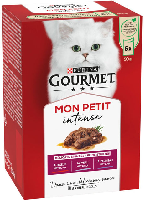 Gourmet mon petit intense - nourriture humide pour chat - viande - 48 x 50 g