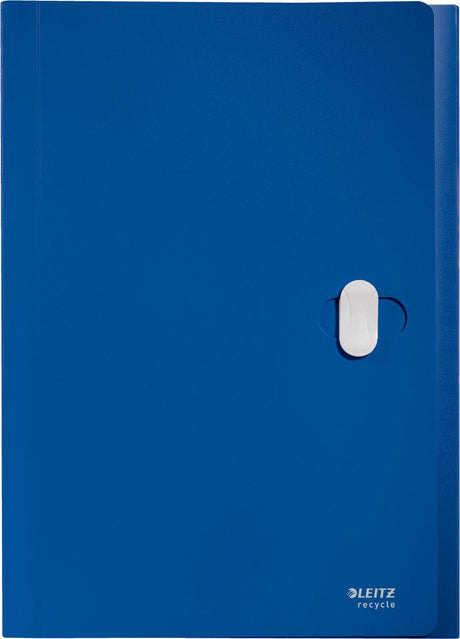 Dossier de projet de recyclage Leitz a4 - avec 5 compartiments - 80 % de plastique post-consommation recyclé - bleu