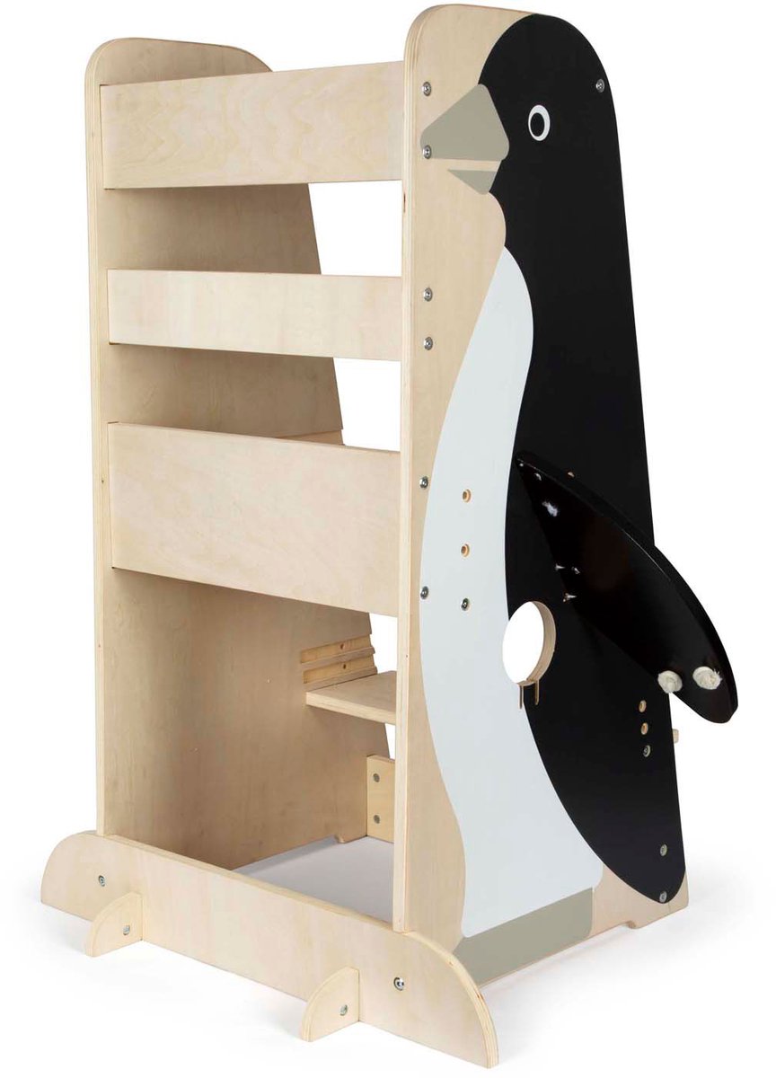 Small foot - tour d'apprentissage en bois pingouin vie sauvage, 92cm