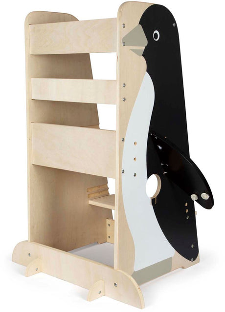 Small foot - tour d'apprentissage en bois pingouin vie sauvage, 92cm