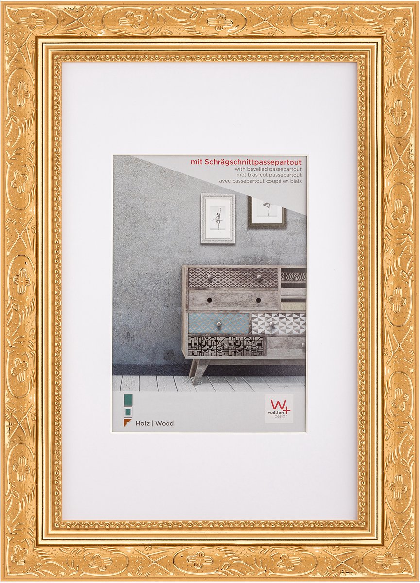 Walther Barock - cadre en bois - format photo 40x50 cm - or