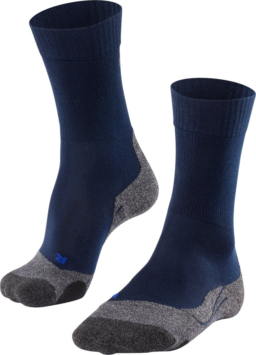 Falke tk2 cool anti-ampoules épais matériau fonctionnel lyocell chaussettes de marche femme bleu - taille 35-36