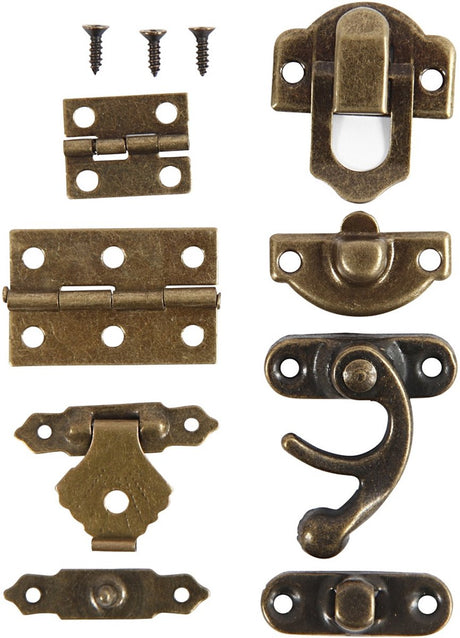Entreprise créative https: www.cchobby.nl mini-beslag-size-16x19-19x29-5-mm-antiek-goud-15-set-1-doos