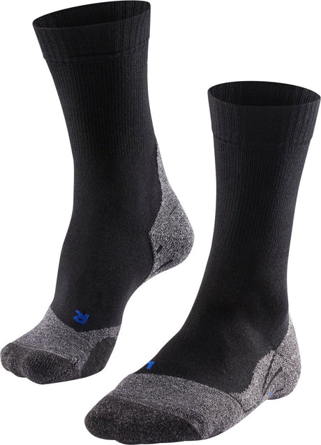 Falke tk2 cool anti-ampoules épais matériau fonctionnel lyocell chaussettes de marche femme noir - taille 37-38