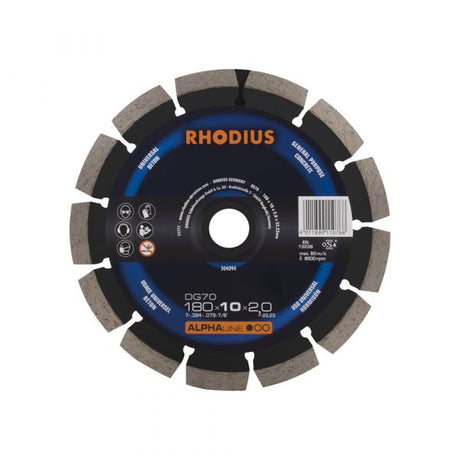 Disque à tronçonner diamanté alphaline 180x10