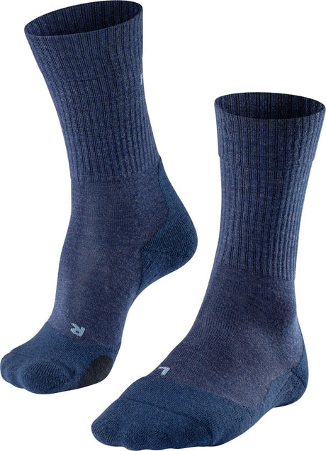 Falke tk2 laine anti-ampoules laine épaisse matériau fonctionnel chaussettes de marche hommes bleu - taille 39-41