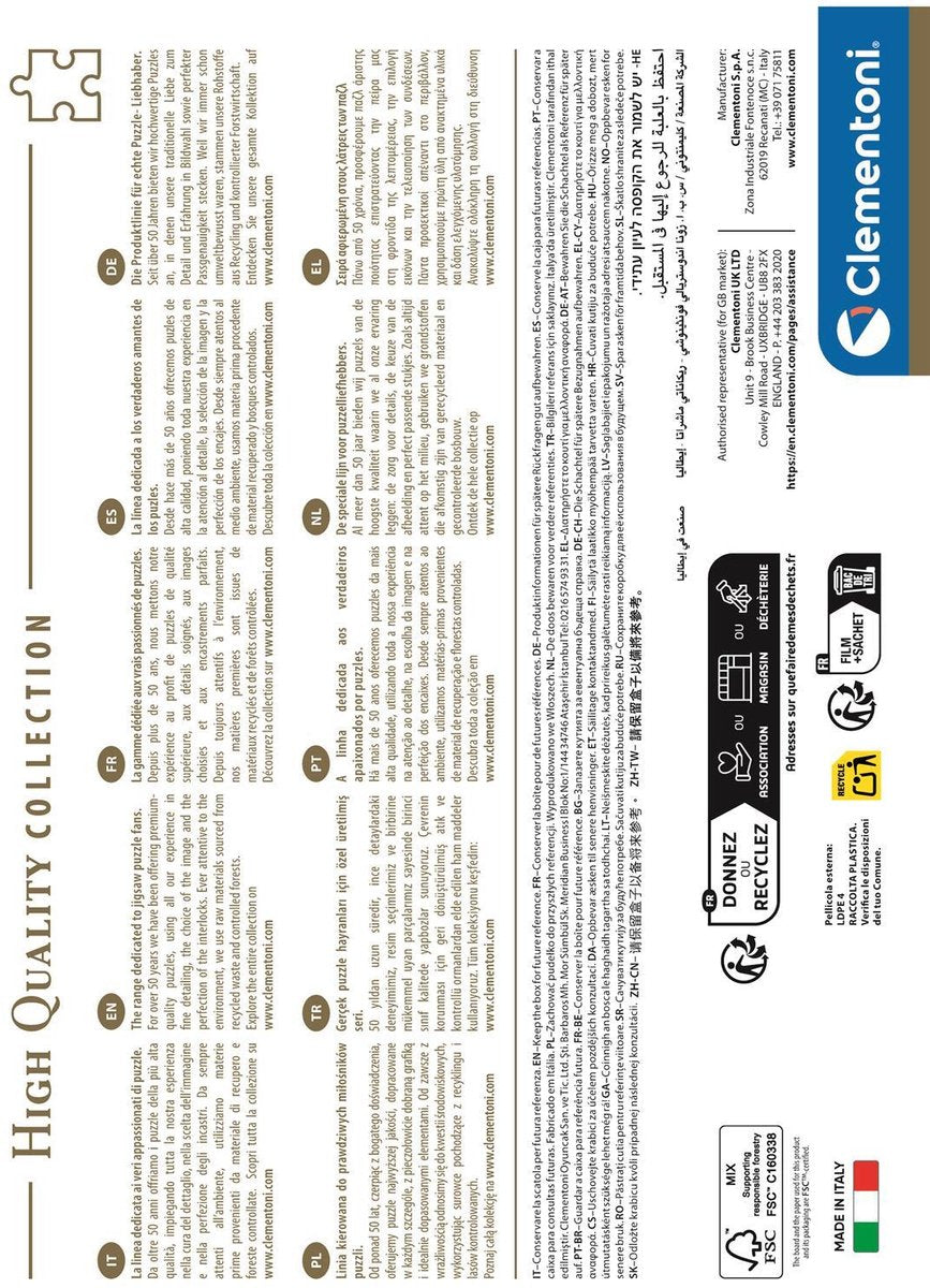 Clementoni – l'heure d'or du château d'eltz – puzzle 1000 pièces – affiche