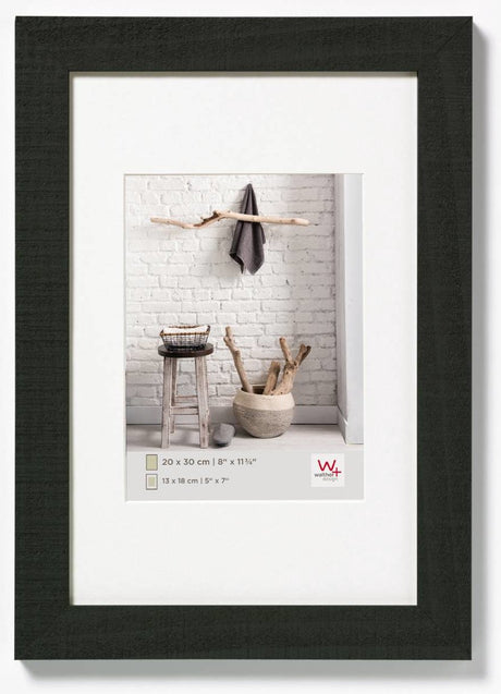 Walther home - cadre en bois - format photo 50x70 cm - noir