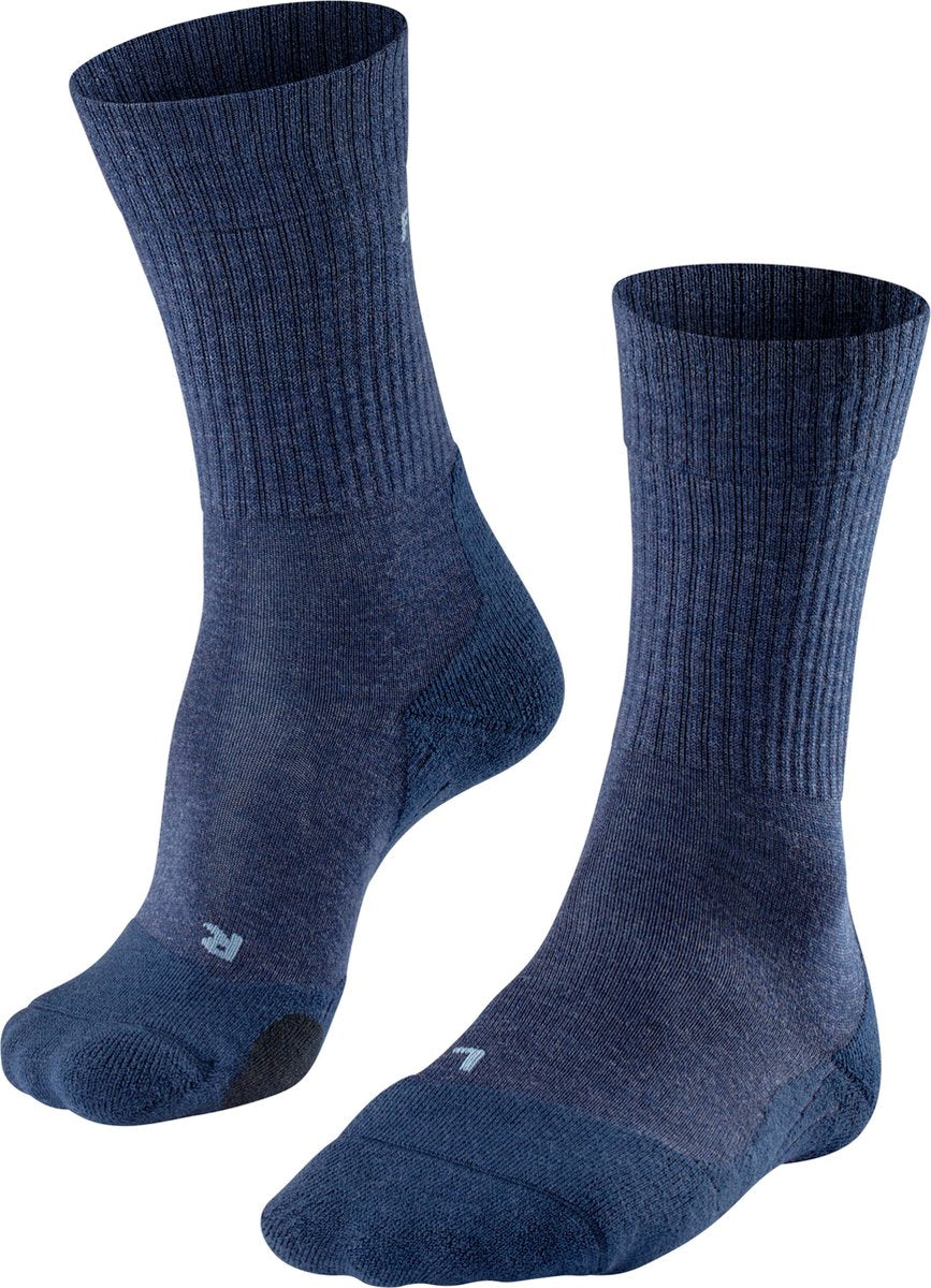 Falke tk2 laine anti-ampoules laine épaisse matériau fonctionnel chaussettes de marche hommes bleu - taille 44-45