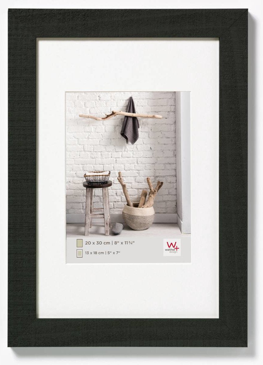 Walther home - cadre en bois - format photo 50x70 cm - noir