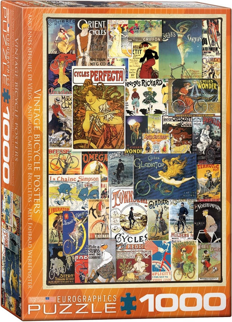 Eurographics - affiches de vélo vintage [affiches de vélo vintage] - 1000 pièces 48×68cm (l×h) - puzzle
