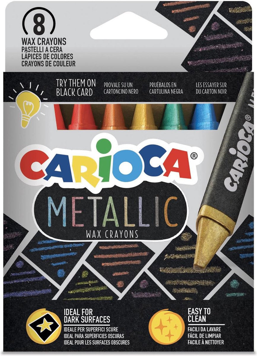 Lavis métalliques Carioca - 8 pièces dans une boîte en carton