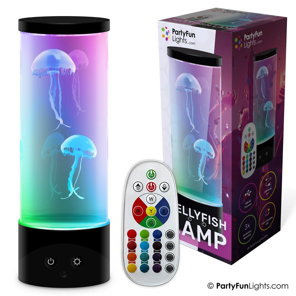 Partyfun lumières lampe de table méduse led muti couleur