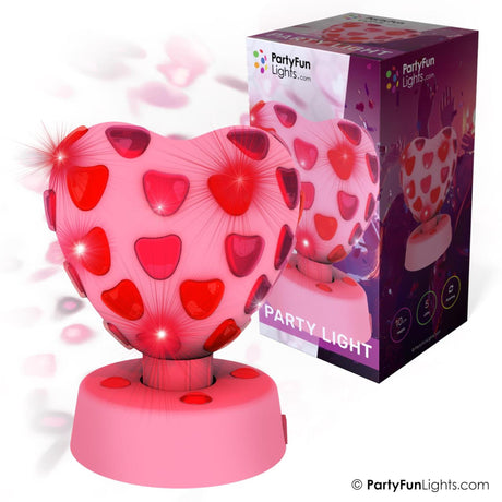 Partyfun lumières fête lumière coeur LED rotatif