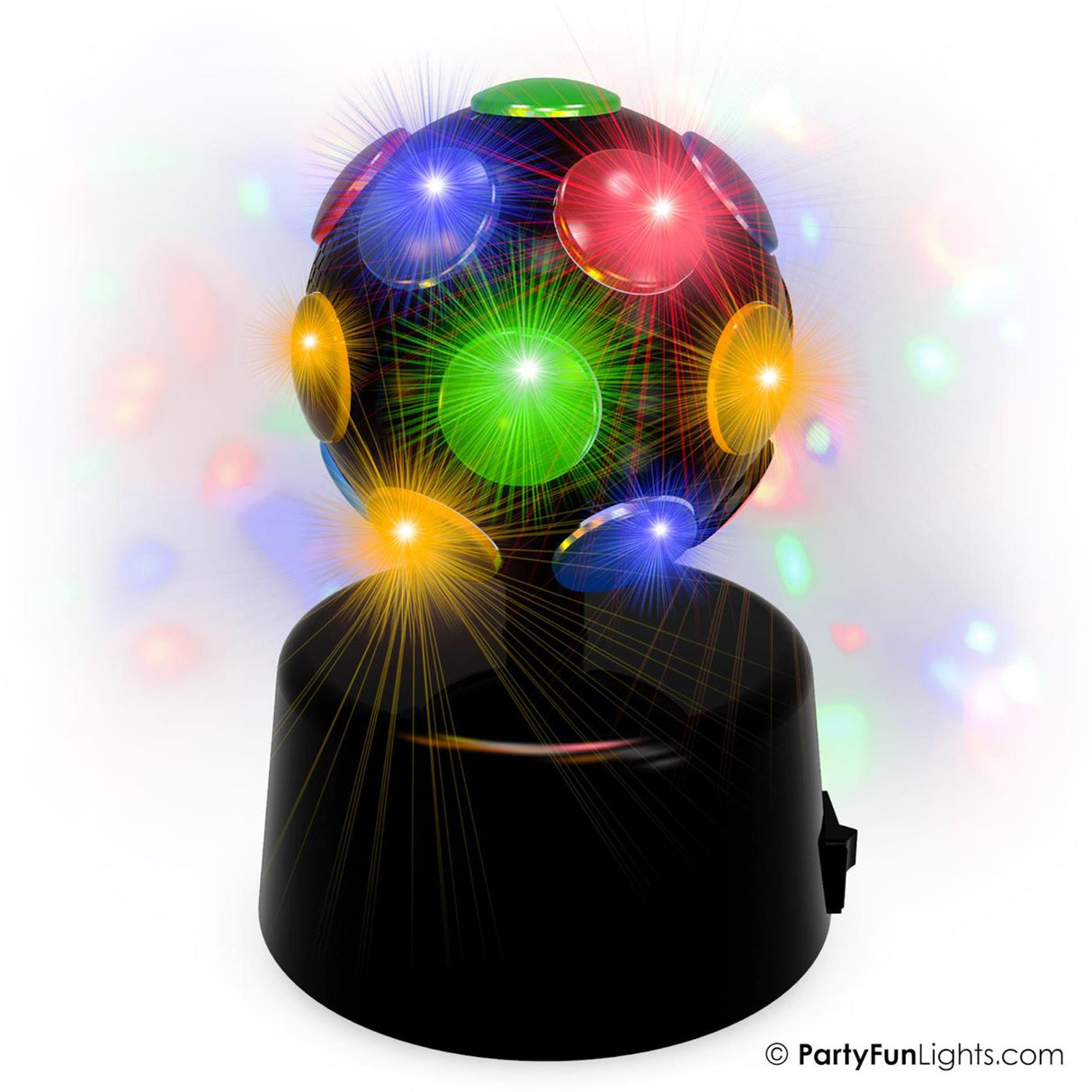 Partyfun lights lampe de table mini boule disco rotative