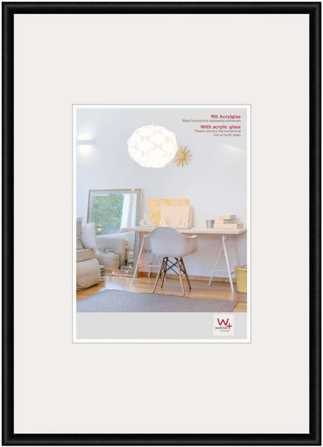 Walther new lifestyle - cadre en plastique - format photo 29,7x42 cm (din A3) - noir