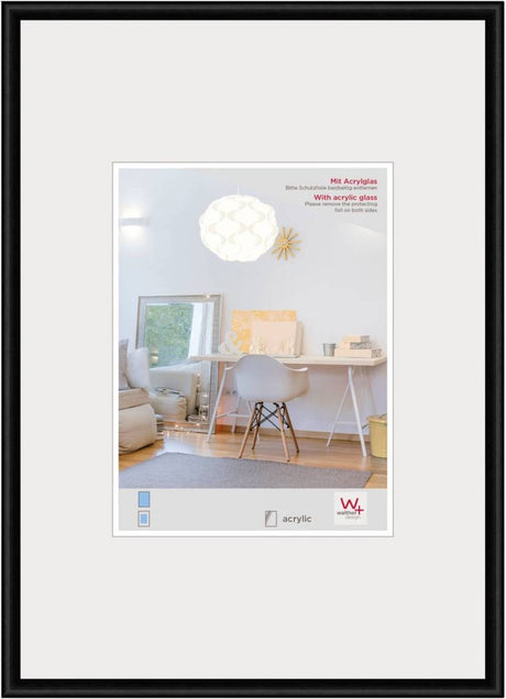 Walther new lifestyle - cadre en plastique - format photo 42x59,4 cm (din A2) - noir