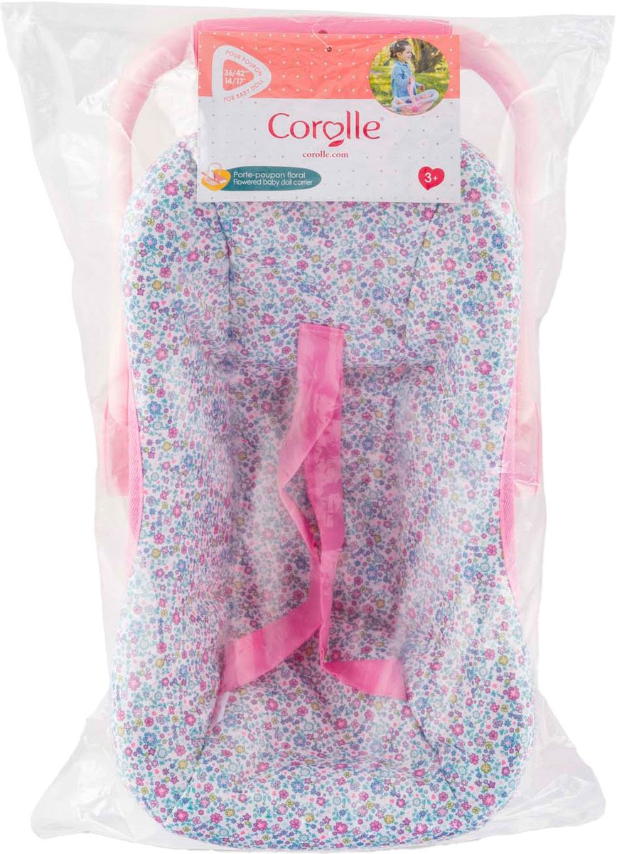 Corolle poupées porte bébé fleurs baby doll 36cm jouet rose.