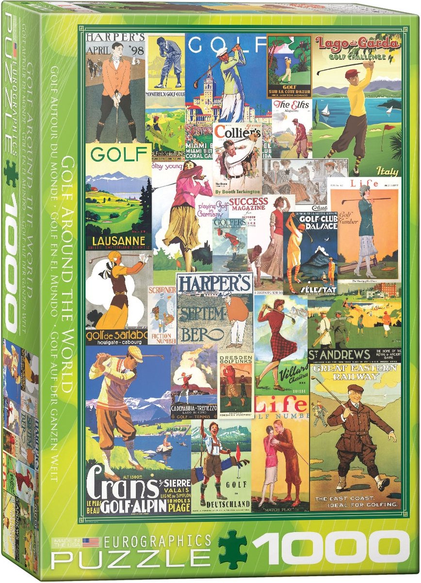 Eurographics - l'or dans le monde [le golf dans le monde] - 1000 pièces 48×68cm (l×h) - puzzle