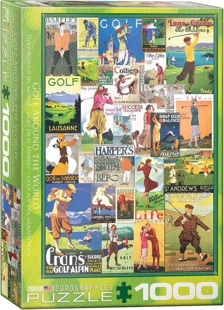 Eurographics - l'or dans le monde [le golf dans le monde] - 1000 pièces 48×68cm (l×h) - puzzle