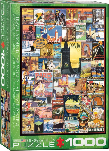 Eurographics - affiches vintage de voyage autour du monde [affiches vintage de voyage autour du monde] - 1000 pièces 48×68cm (l×h) - puzzle