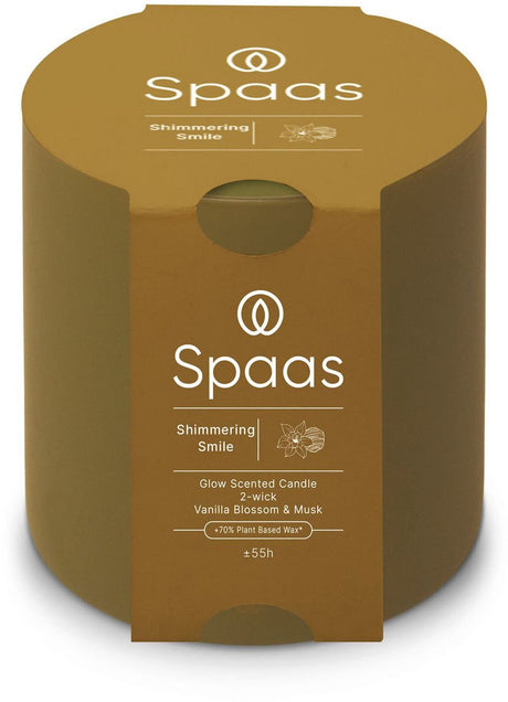 Bougie parfumée Spaas glow 2 mèches 55h - sourire chatoyant | 3 pièces