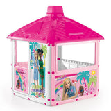 Maisonnette Barbie City 132x104x104 cm rose blanc