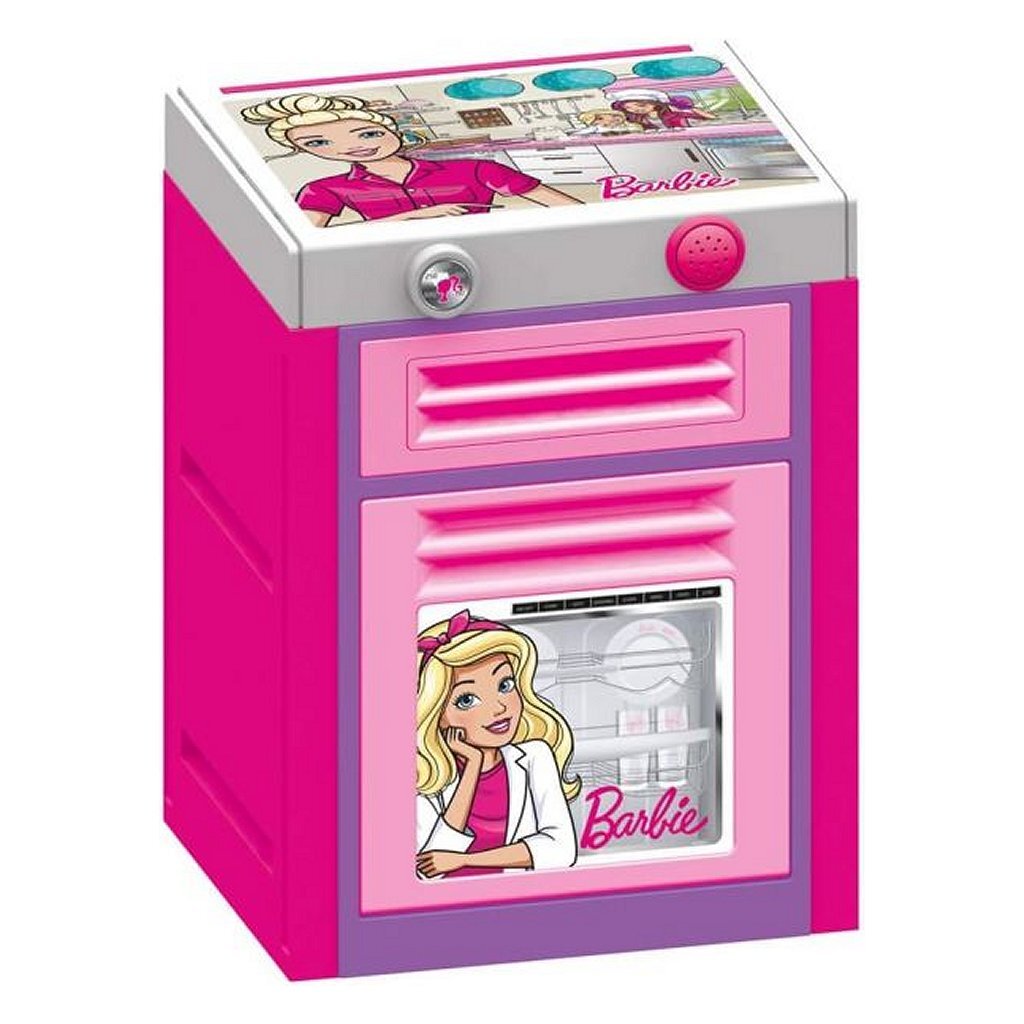 Dolu barbie lave vaisselle + son rose