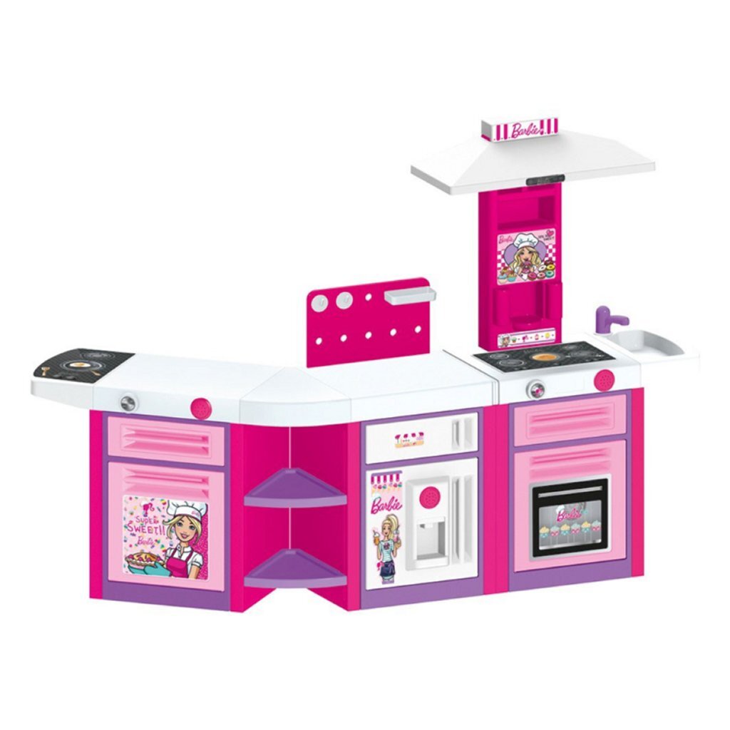 Dolu Barbie joue à la cuisine + son rose