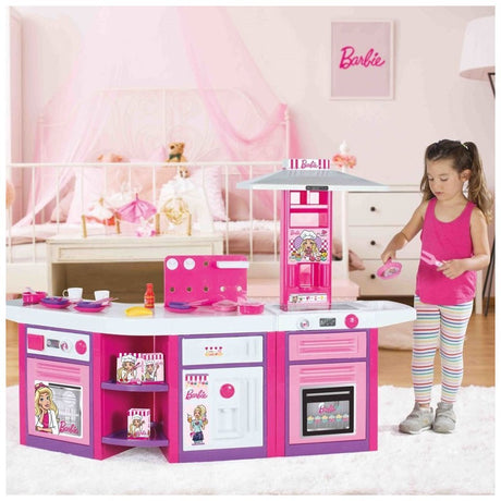 Dolu Barbie joue à la cuisine + son rose