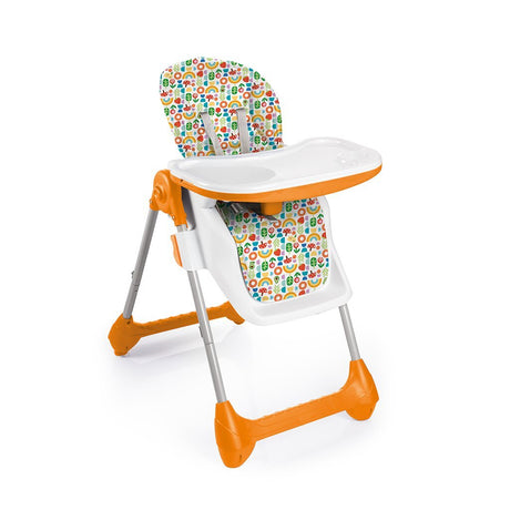 Dolu fisher price chaise haute de luxe 105x57x87 cm blanc orange