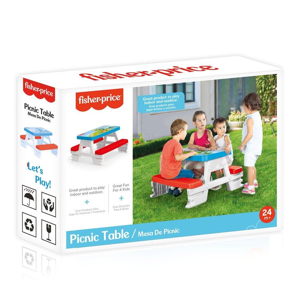 Table de pique-nique Dolu fisher price rouge blanc bleu