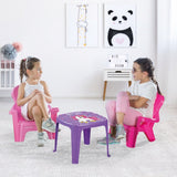 Table et chaises rose licorne Dolu