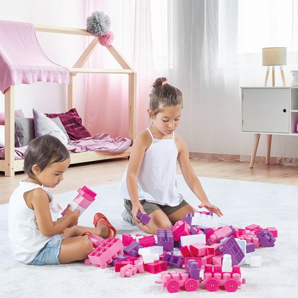 Dolu licorne jumblocks train avec 20 blocs rose