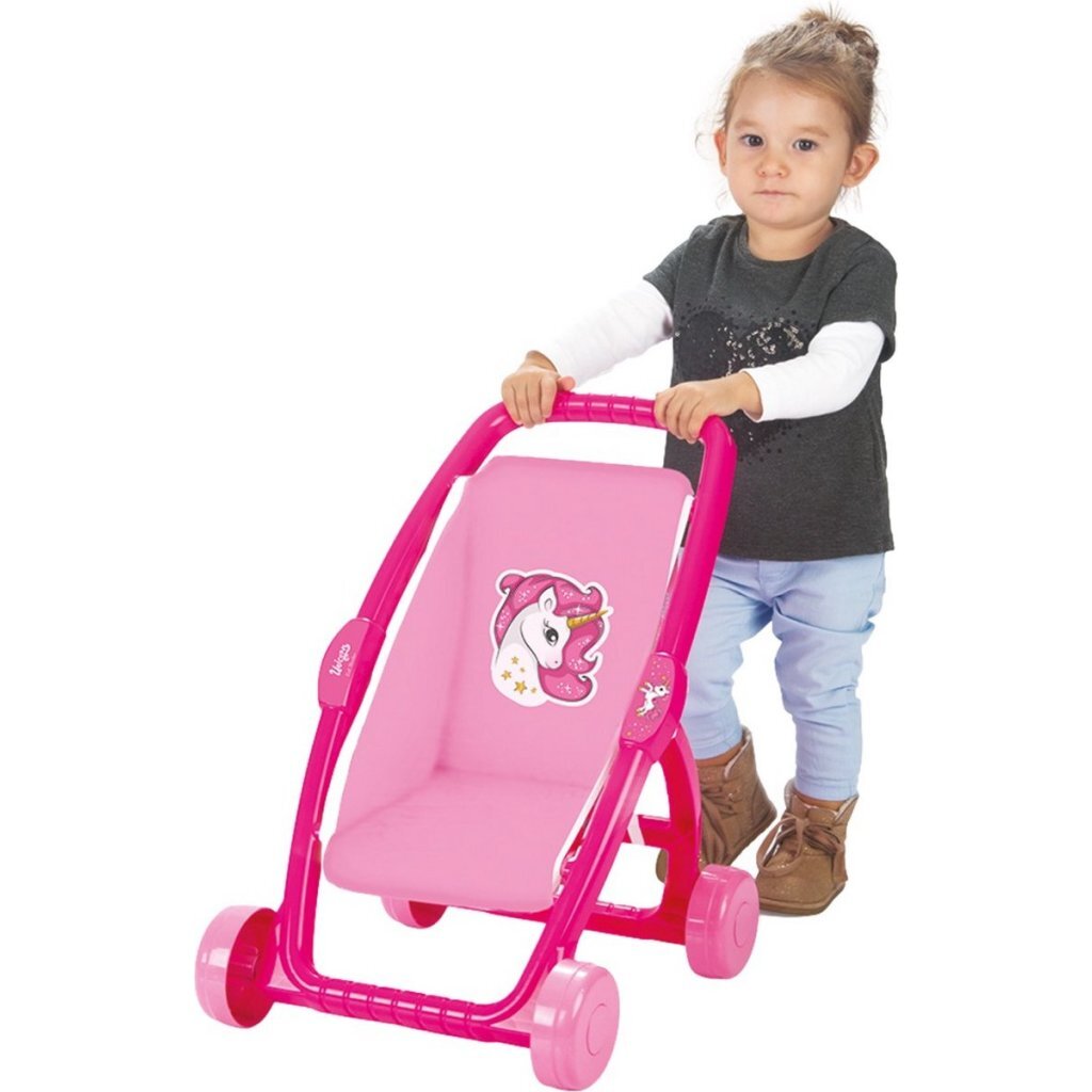 Poussette licorne Dolu rose