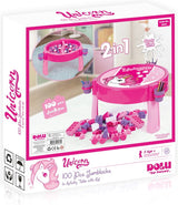 Table d'activités licorne Dolu comprenant 100 blocs