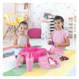 Table d'activité Dolu licorne + 30 blocs rose