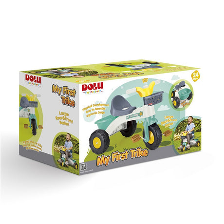 Tricycle Dolu 70x47x70 cm vert jaune blanc gris