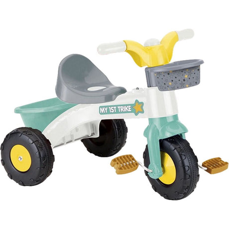 Tricycle Dolu couleurs pastel blanc vert gris