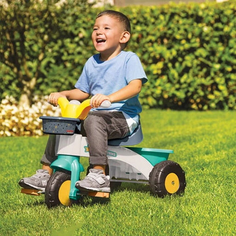 Tricycle Dolu couleurs pastel blanc vert gris