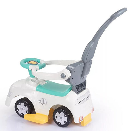 Porteur Dolu 3en1 avec poignée + klaxon blanc bleu gris jaune