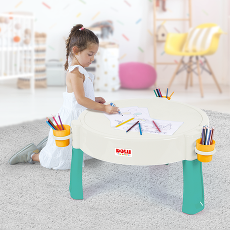 Dolu 2-en-1 nappe phréatique piste d'eau de table de sable à l'extérieur à l'intérieur