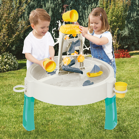 Dolu 2-en-1 nappe phréatique piste d'eau de table de sable à l'extérieur à l'intérieur