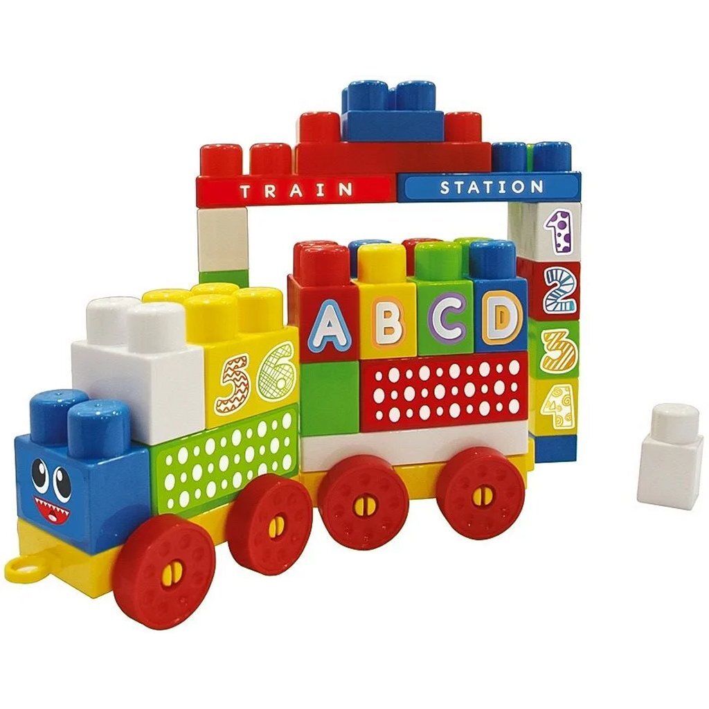 Train à blocs Dolu avec 45 blocs