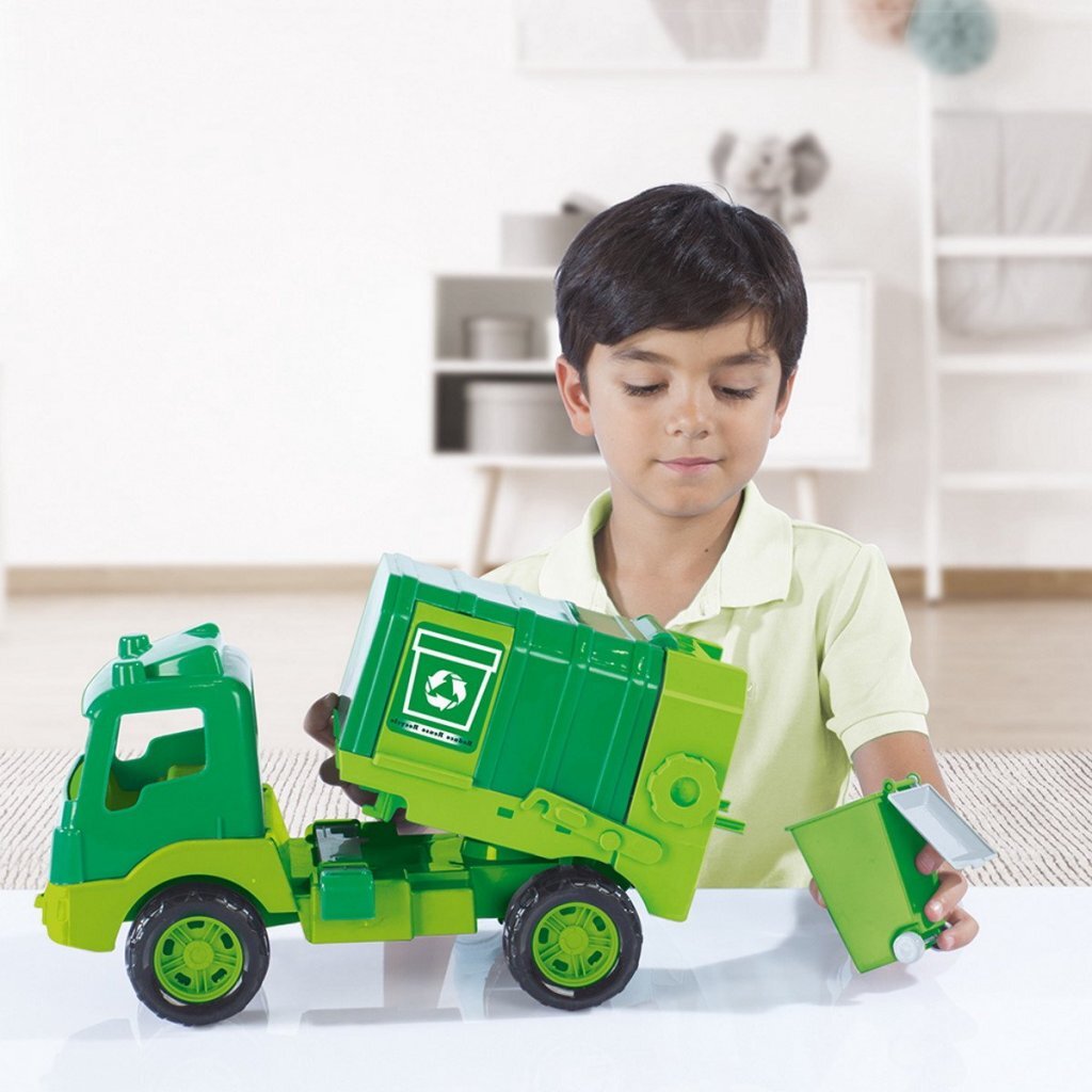 Camion poubelle Dolu 43 cm vert