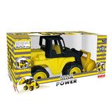 Dolu max power bulldozer voiture de marche 36x72x31 cm jaune noir